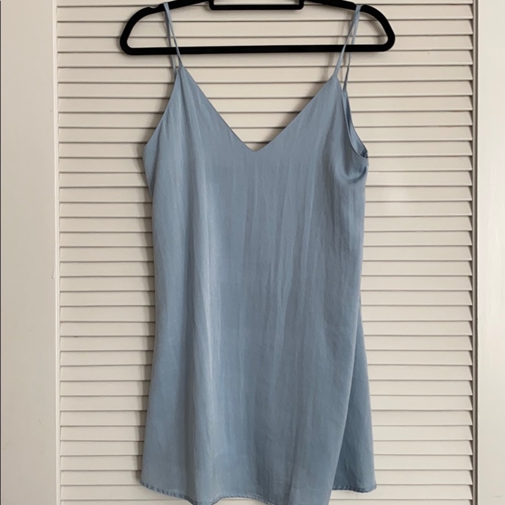 Blue slip dress